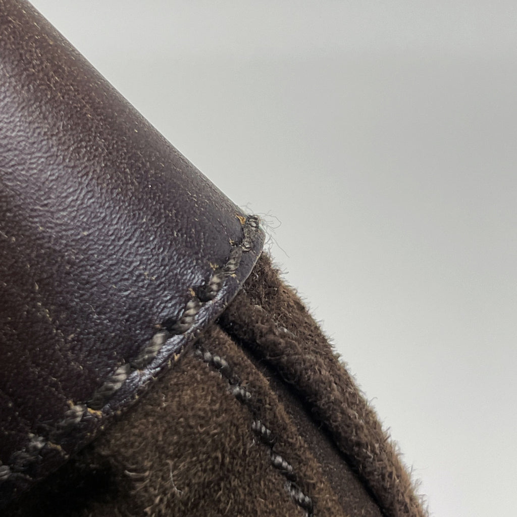 グッチ ロゴ ショルダーバッグ 肩掛け ショルダーバッグ スエード ブラウン 95332 レディース 【中古】brbag