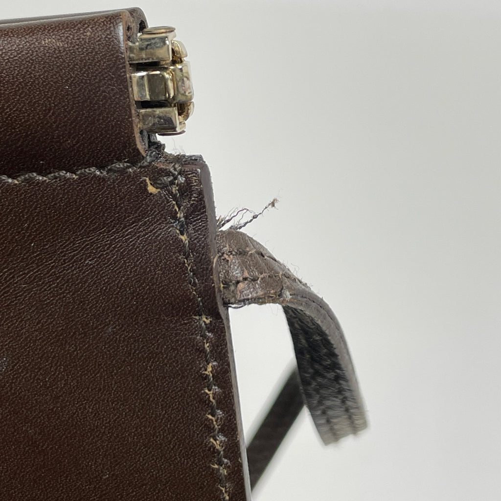 グッチ ロゴ ショルダーバッグ 肩掛け ショルダーバッグ スエード ブラウン 95332 レディース 【中古】brbag