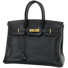 エルメス バーキン 35 ハンドバッグ アルデンヌ ブラック F レディース 【中古】brbag