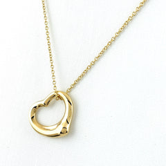 ティファニー オープンハート ネックレス YG イエローゴールド ペンダント ネックレス 750 レディース ブランドジュエリー 【中古】brjwl