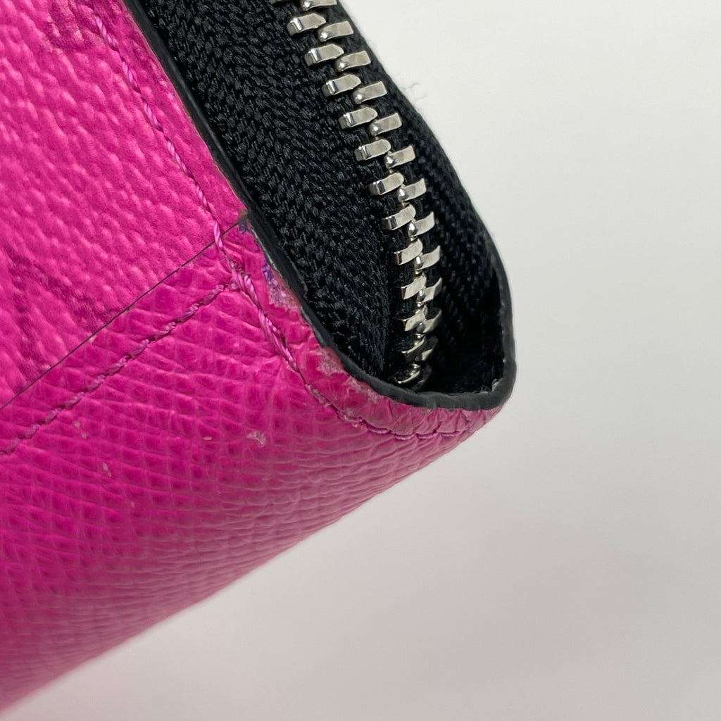 ルイ・ヴィトン ジッピーウォレット ヴェルティカル 長財布 タイガラマ フューシャ M30780 メンズ 【中古】brbag