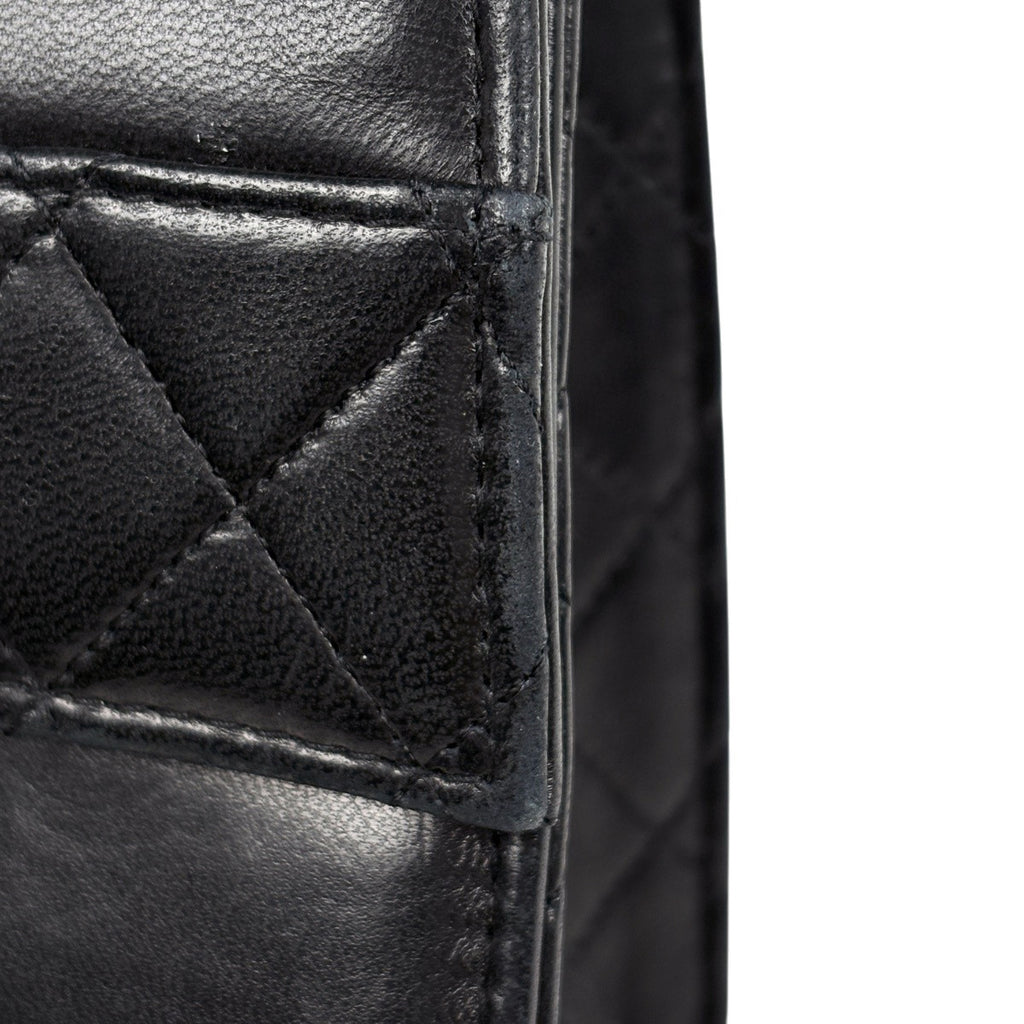 シャネル ロゴ チェーン ショルダーバッグ シングルフラップ 2.55 ショルダーバッグ レザー ブラック レディース 【中古】brbag