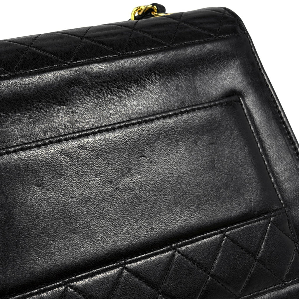 シャネル ロゴ チェーン ショルダーバッグ シングルフラップ 2.55 ショルダーバッグ レザー ブラック レディース 【中古】brbag