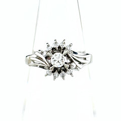 メレダイヤ デザインリング プラチナ 指輪 リング 11号 Pt900 ダイヤモンド レディース ノンブランドジュエリー 【中古】nbjwl