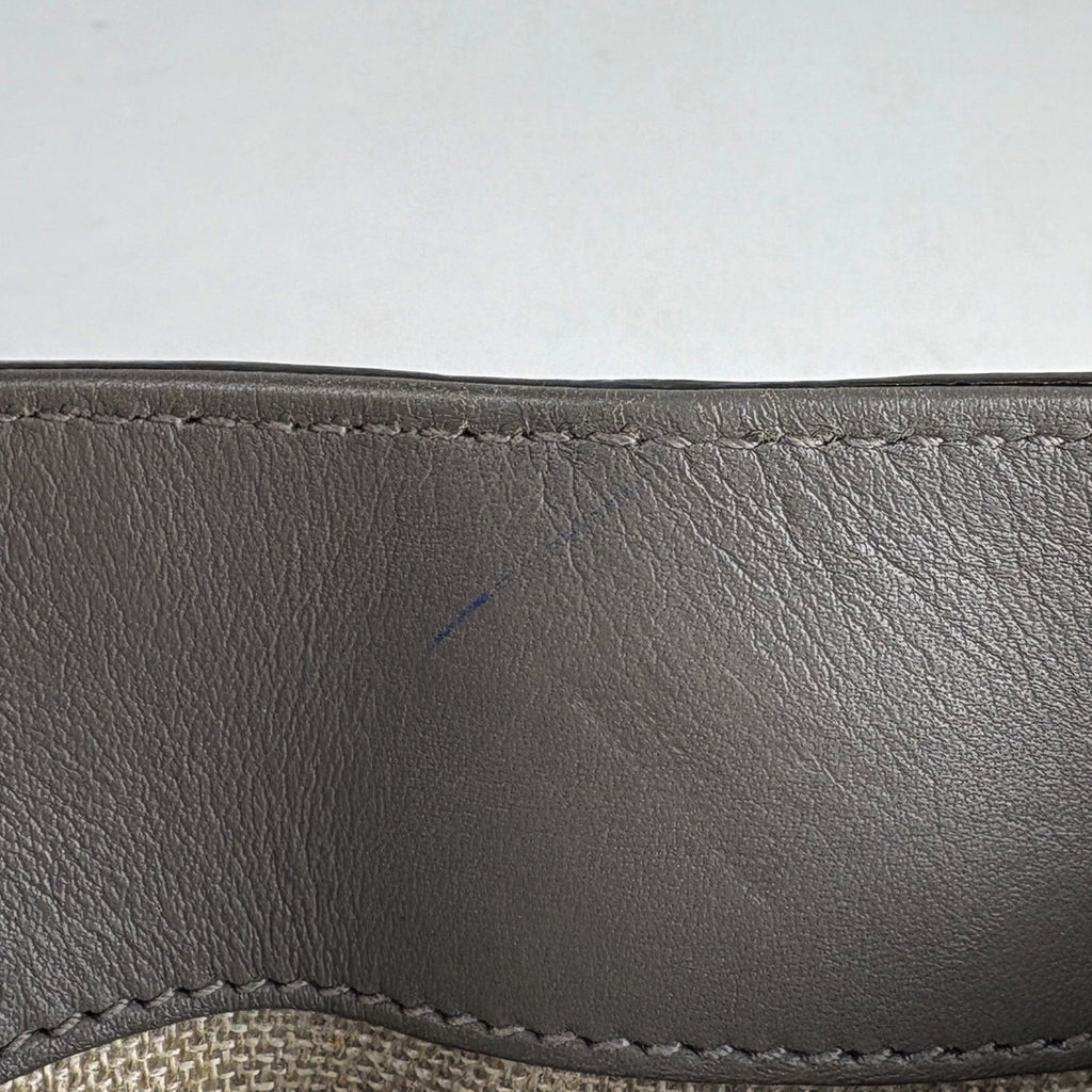 グッチ マイクログッチ シマ ハンドバッグ 2WAY ショルダーバッグ トートバッグ ハンドバッグ シマレザー グレー 510291 レディース 【中古】brbag