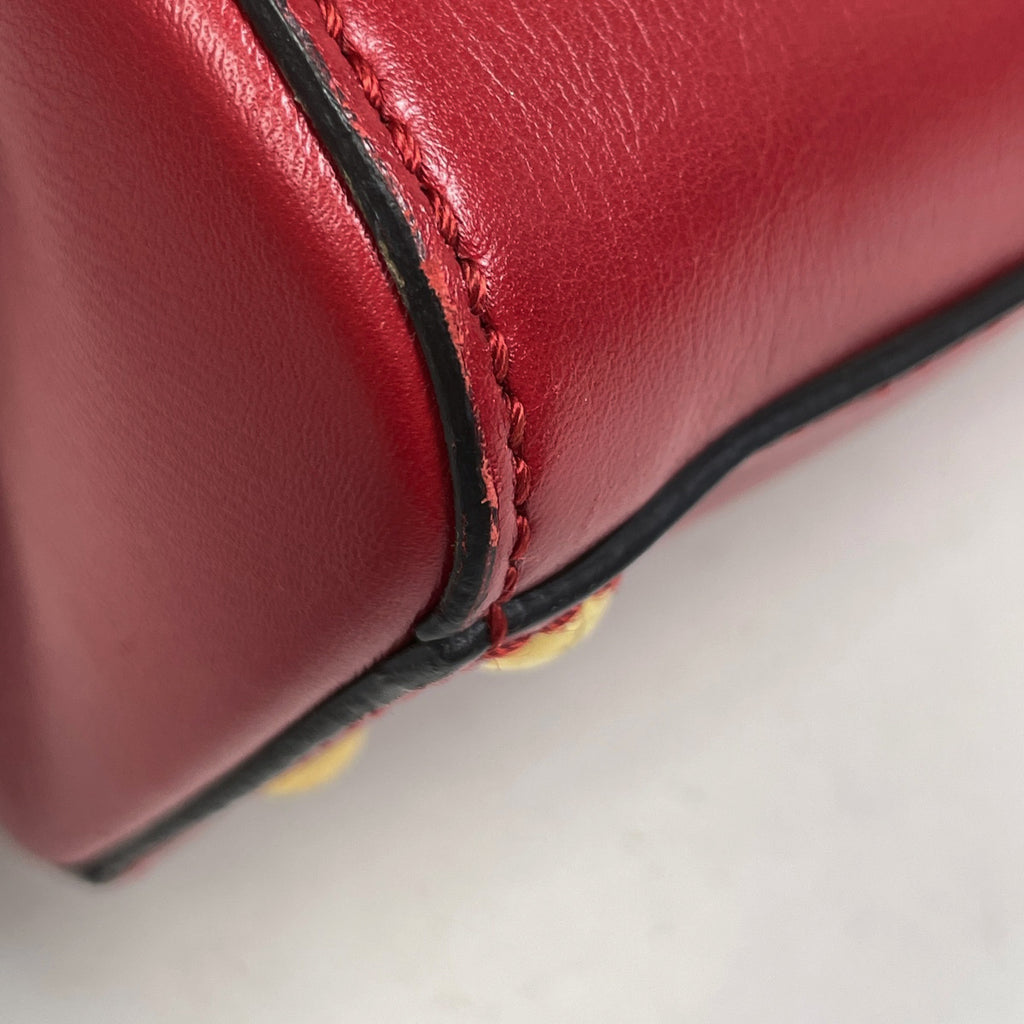 グッチ シルヴィ ハンドバッグ 2WAY ショルダーバッグ シェリーライン ウェブ ハンドバッグ レザー レッド ネイビー 460381 レディース 【中古】brbag