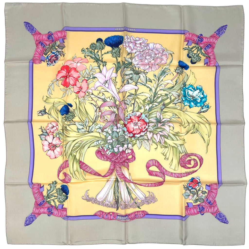 エルメス カレ 90 REGINA 女王陛下 スカーフ スカーフ シルク レディース 【中古】brbag