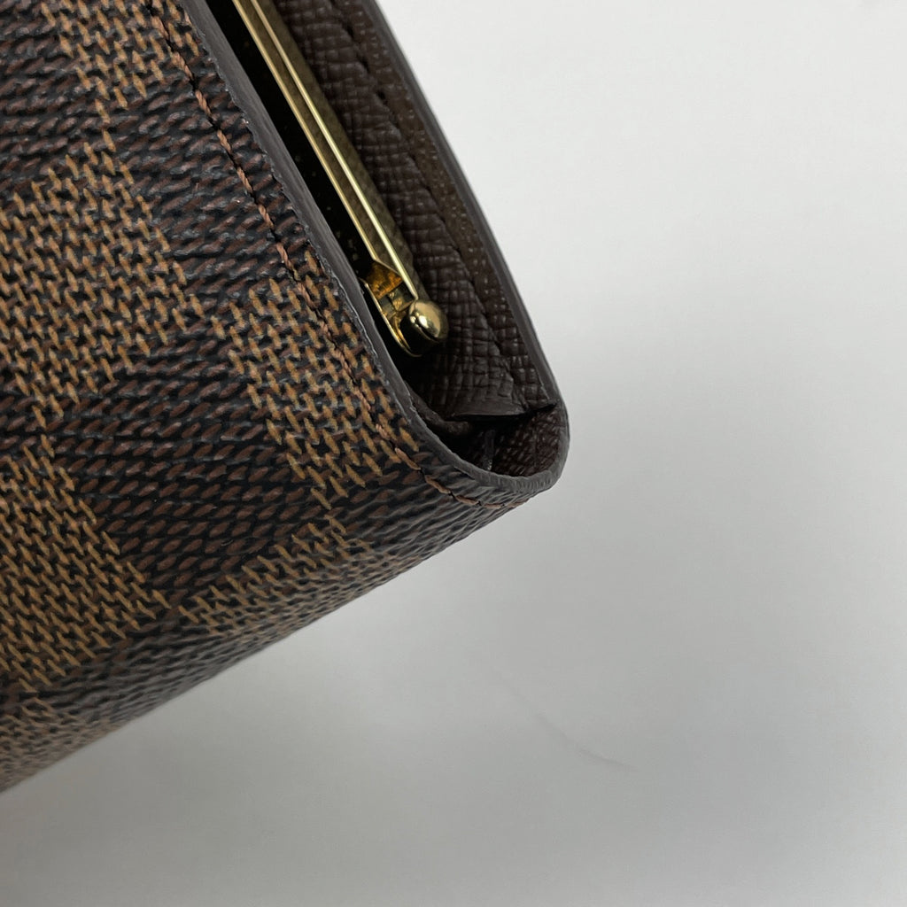 ルイ・ヴィトン ポルト フォイユ ヴィエノワ 札入れ 小銭入れ 二つ折り財布 ダミエ ブラウン N61674 レディース 【中古】brbag