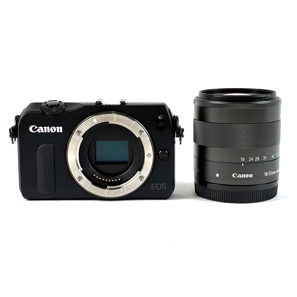 キヤノン Canon EOS M EF-M 18-55 IS STM レンズキット ブラック デジタル ミラーレス 一眼カメラ 【中古】cambb