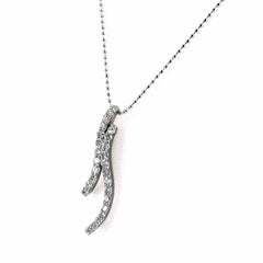 メレダイヤ デザインネックレス ネックレス K18 WG ダイヤモンド レディース ノンブランドジュエリー 【中古】nbjwl