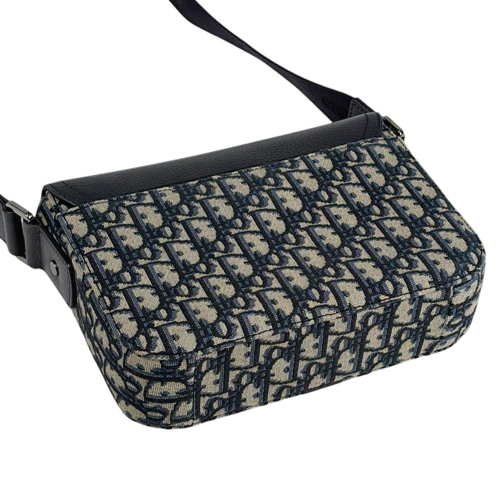 クリスチャンディオール ギャロップ ショルダーバッグ オブリーク トロッター ジャカード メッセンジャーバック ショルダーバッグ キャンバス ブラック レディース 【中古】brbag