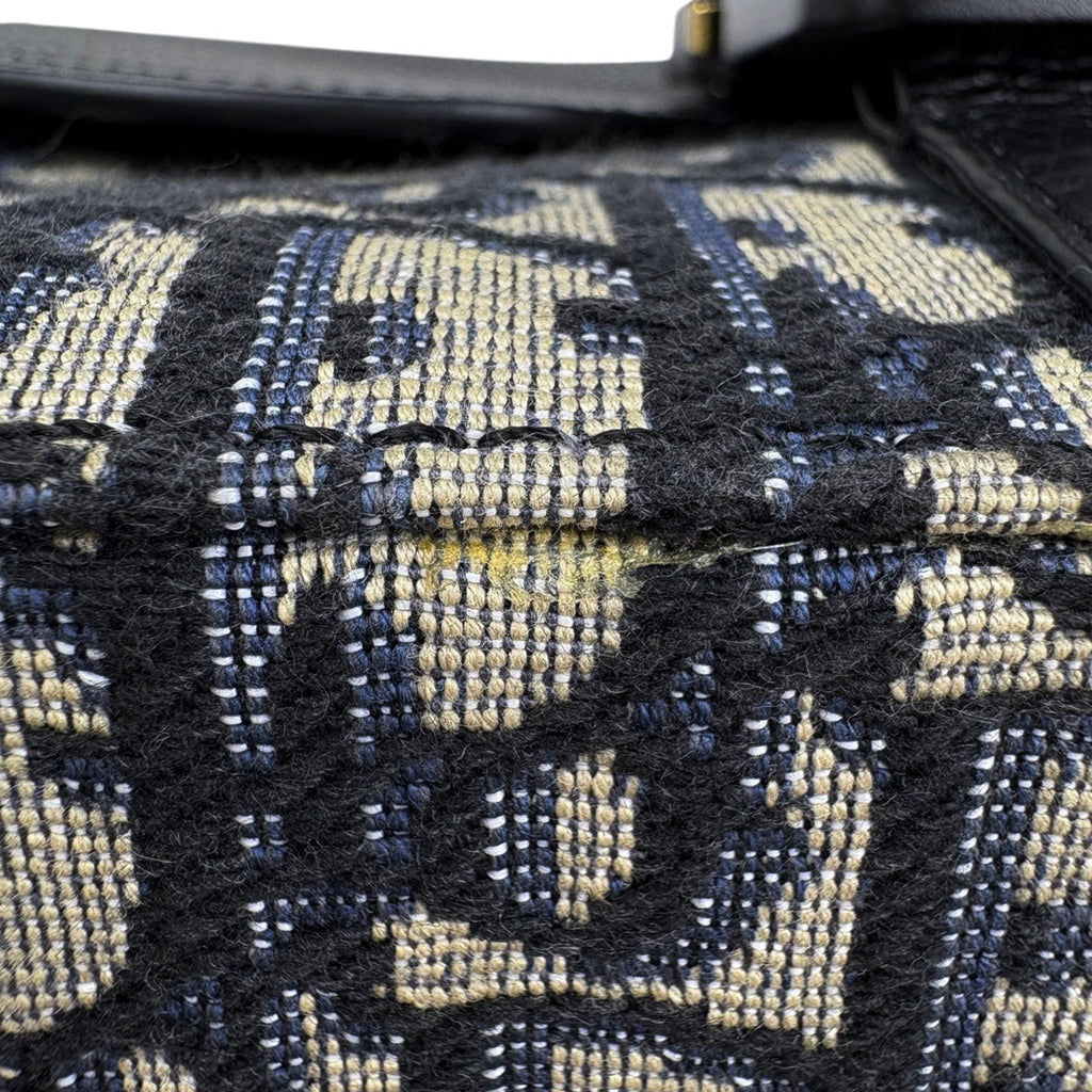 クリスチャンディオール ギャロップ ショルダーバッグ オブリーク トロッター ジャカード メッセンジャーバック ショルダーバッグ キャンバス ブラック レディース 【中古】brbag