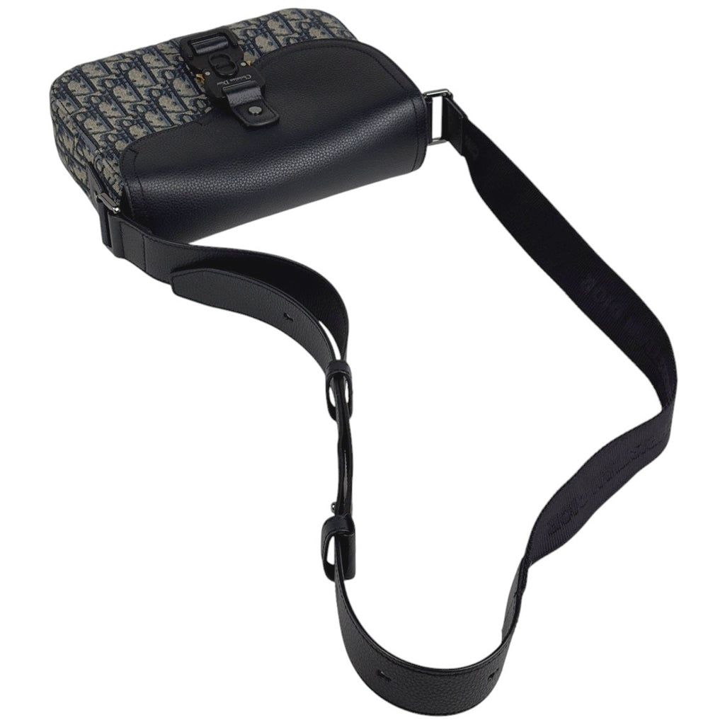 クリスチャンディオール ギャロップ ショルダーバッグ オブリーク トロッター ジャカード メッセンジャーバック ショルダーバッグ キャンバス ブラック レディース 【中古】brbag