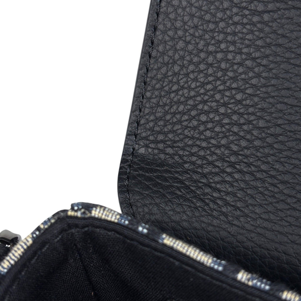 クリスチャンディオール ギャロップ ショルダーバッグ オブリーク トロッター ジャカード メッセンジャーバック ショルダーバッグ キャンバス ブラック レディース 【中古】brbag