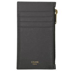 セリーヌ ロゴ カードケース コインケース 小銭入れ カードケース レザー グレー レディース 【中古】brbag