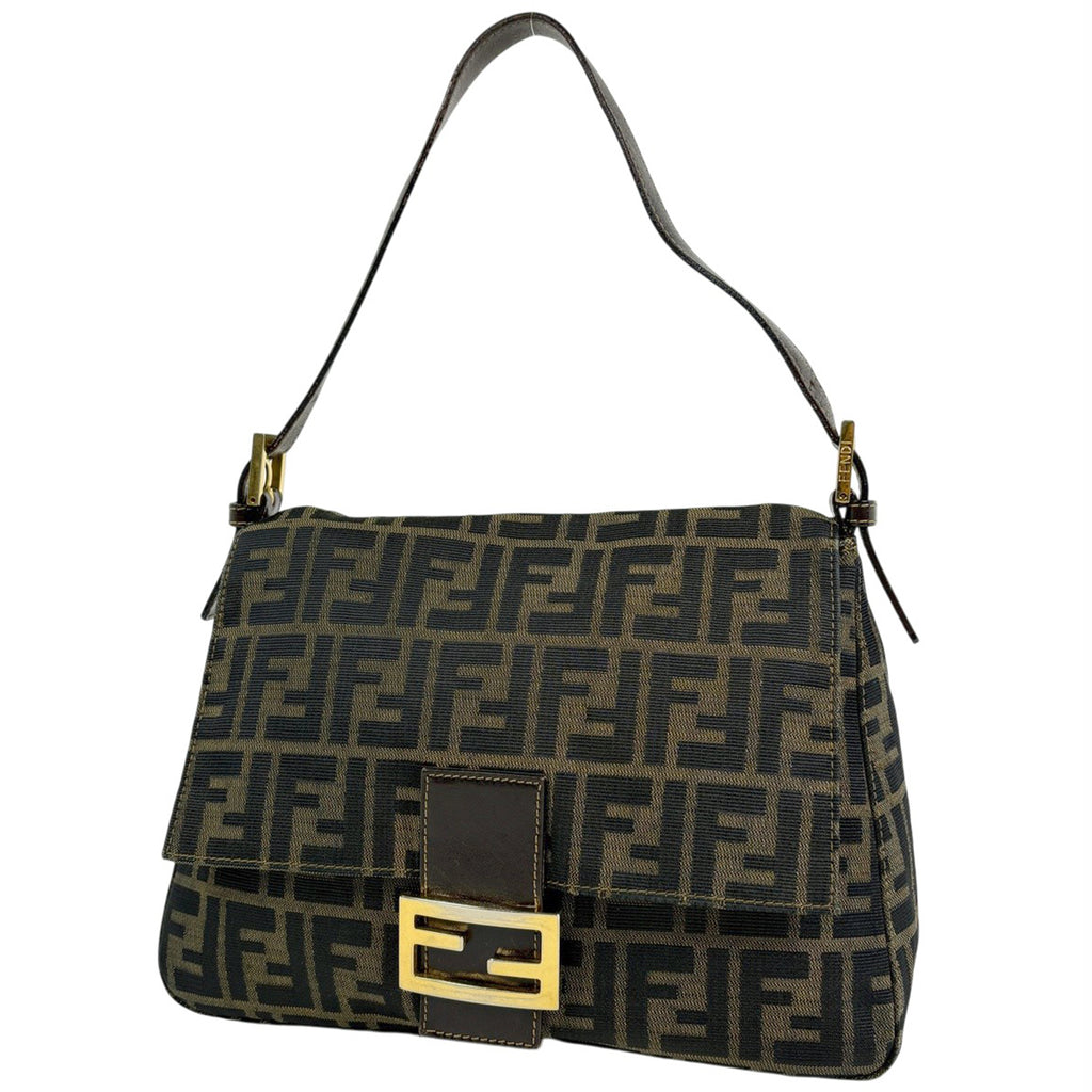 フェンディ ズッカ柄 ショルダーバッグ ワンショルダー ハンドバッグ マンマバゲット ショルダーバッグ キャンバス ブラウン レディース 【中古】brbag