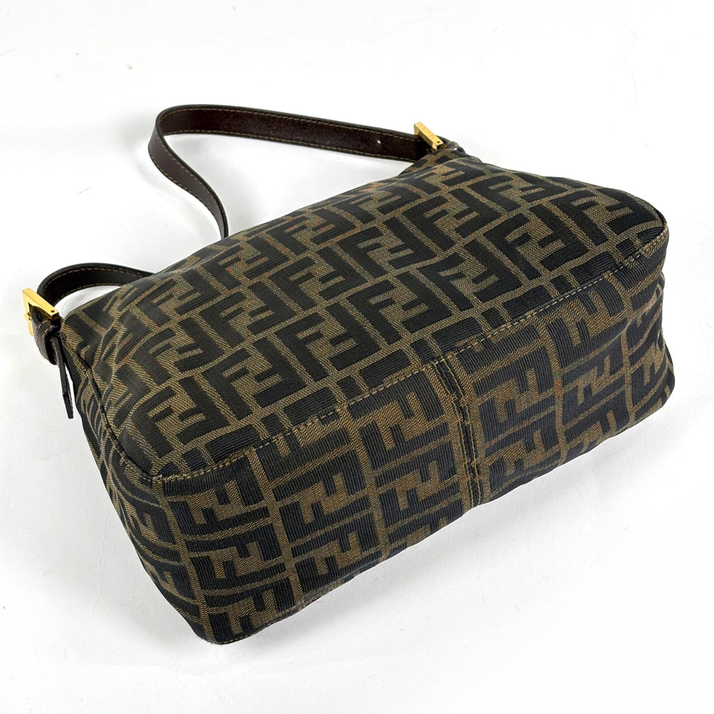 フェンディ ズッカ柄 ショルダーバッグ ワンショルダー ハンドバッグ マンマバゲット ショルダーバッグ キャンバス ブラウン レディース 【中古】brbag