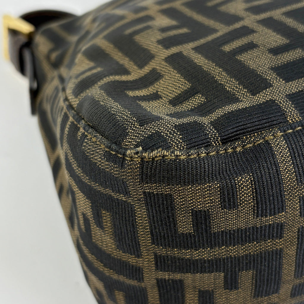 フェンディ ズッカ柄 ショルダーバッグ ワンショルダー ハンドバッグ マンマバゲット ショルダーバッグ キャンバス ブラウン レディース 【中古】brbag