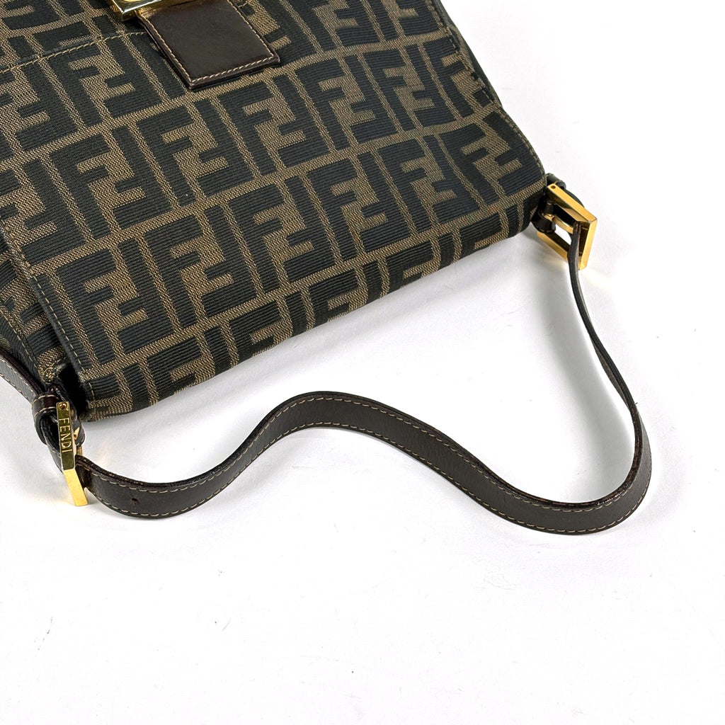 フェンディ ズッカ柄 ショルダーバッグ ワンショルダー ハンドバッグ マンマバゲット ショルダーバッグ キャンバス ブラウン レディース 【中古】brbag