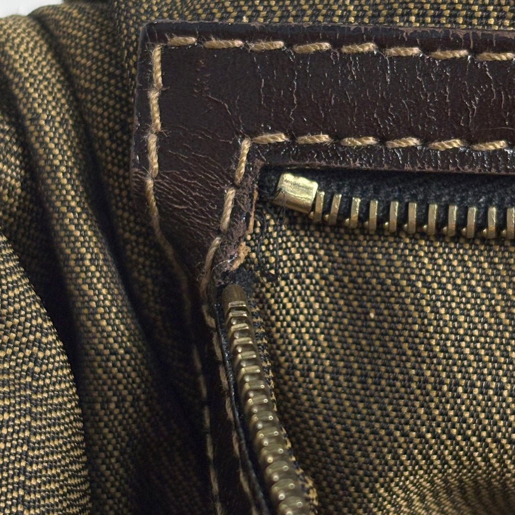 フェンディ ズッカ柄 ショルダーバッグ ワンショルダー ハンドバッグ マンマバゲット ショルダーバッグ キャンバス ブラウン レディース 【中古】brbag