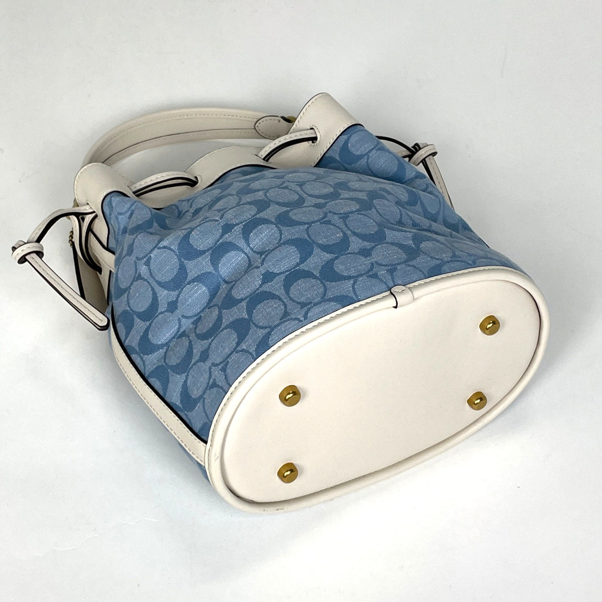 コーチ シグネチャー ハンドバッグ 2WAY ショルダーバッグ 巾着