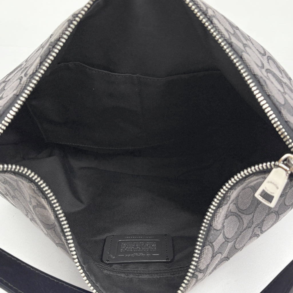 コーチ シグネチャー トートバッグ 2WAY ショルダーバッグ トートバッグ キャンバス グレー F58327 レディース 【中古】brbag