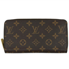 ルイ・ヴィトン ジッピー ウォレット 札入れ 小銭入れ ラウンドジップ ラウンドファスナー 長財布 モノグラム ブラウン M60017 レディース 【中古】brbag