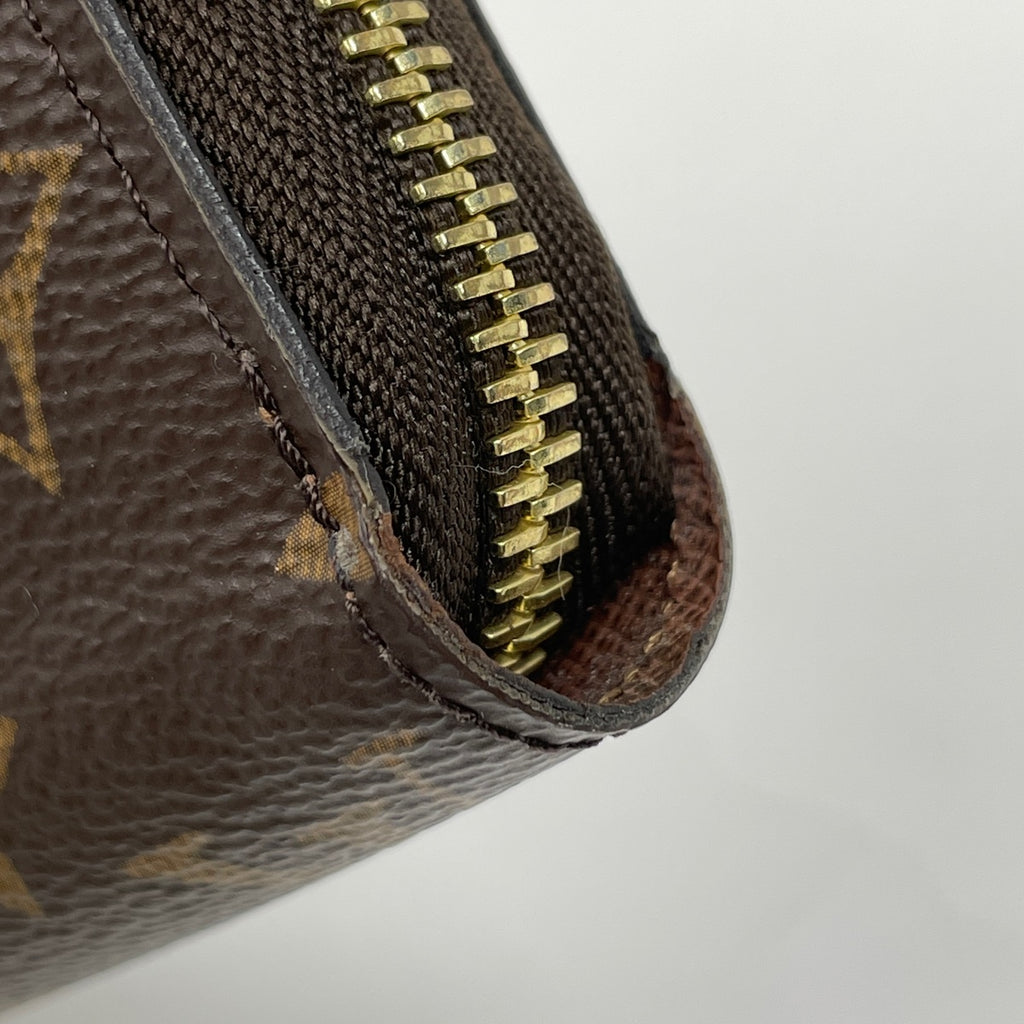 ルイ・ヴィトン ジッピー ウォレット 札入れ 小銭入れ ラウンドジップ ラウンドファスナー 長財布 モノグラム ブラウン M60017 レディース 【中古】brbag