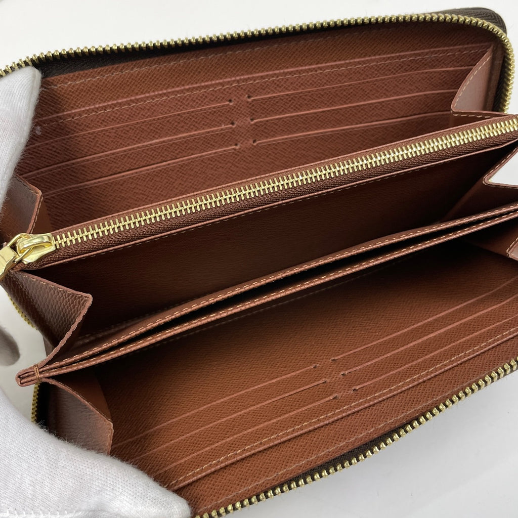 ルイ・ヴィトン ジッピー ウォレット 札入れ 小銭入れ ラウンドジップ ラウンドファスナー 長財布 モノグラム ブラウン M60017 レディース 【中古】brbag