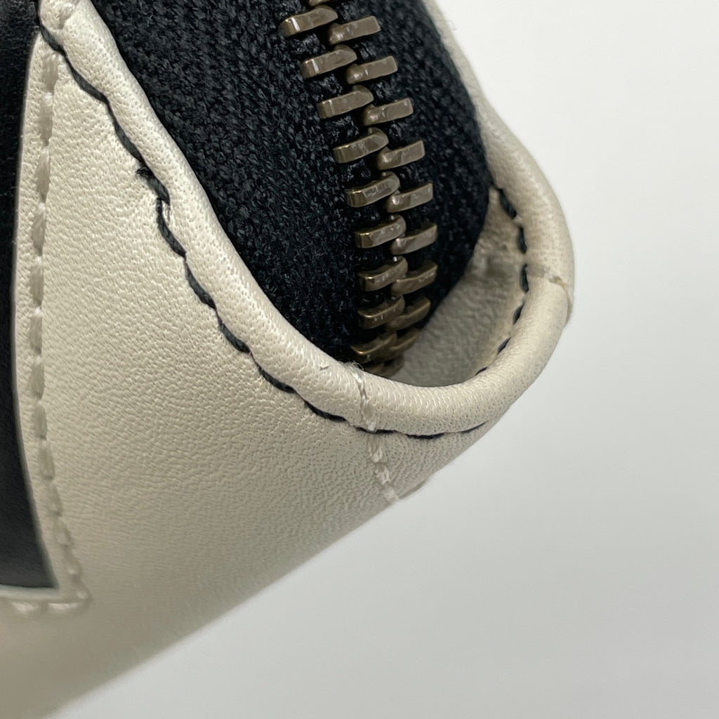 グッチ GGマーモント 長財布 バイカラー ハート ダブルG 長財布 レザー ブラック ホワイト 443123 レディース 【中古】brbag