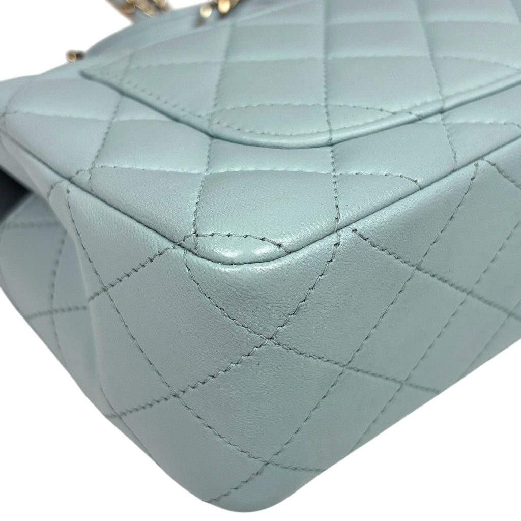 シャネル ココマーク トップハンドル チェーン ショルダーバッグ マトラッセ ハンドバッグ ショルダーバッグ レザー ブルー レディース 【中古】brbag