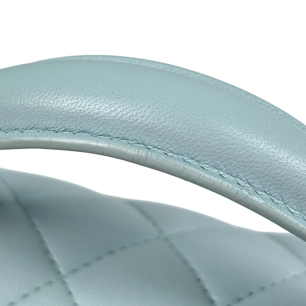 シャネル ココマーク トップハンドル チェーン ショルダーバッグ マトラッセ ハンドバッグ ショルダーバッグ レザー ブルー レディース 【中古】brbag