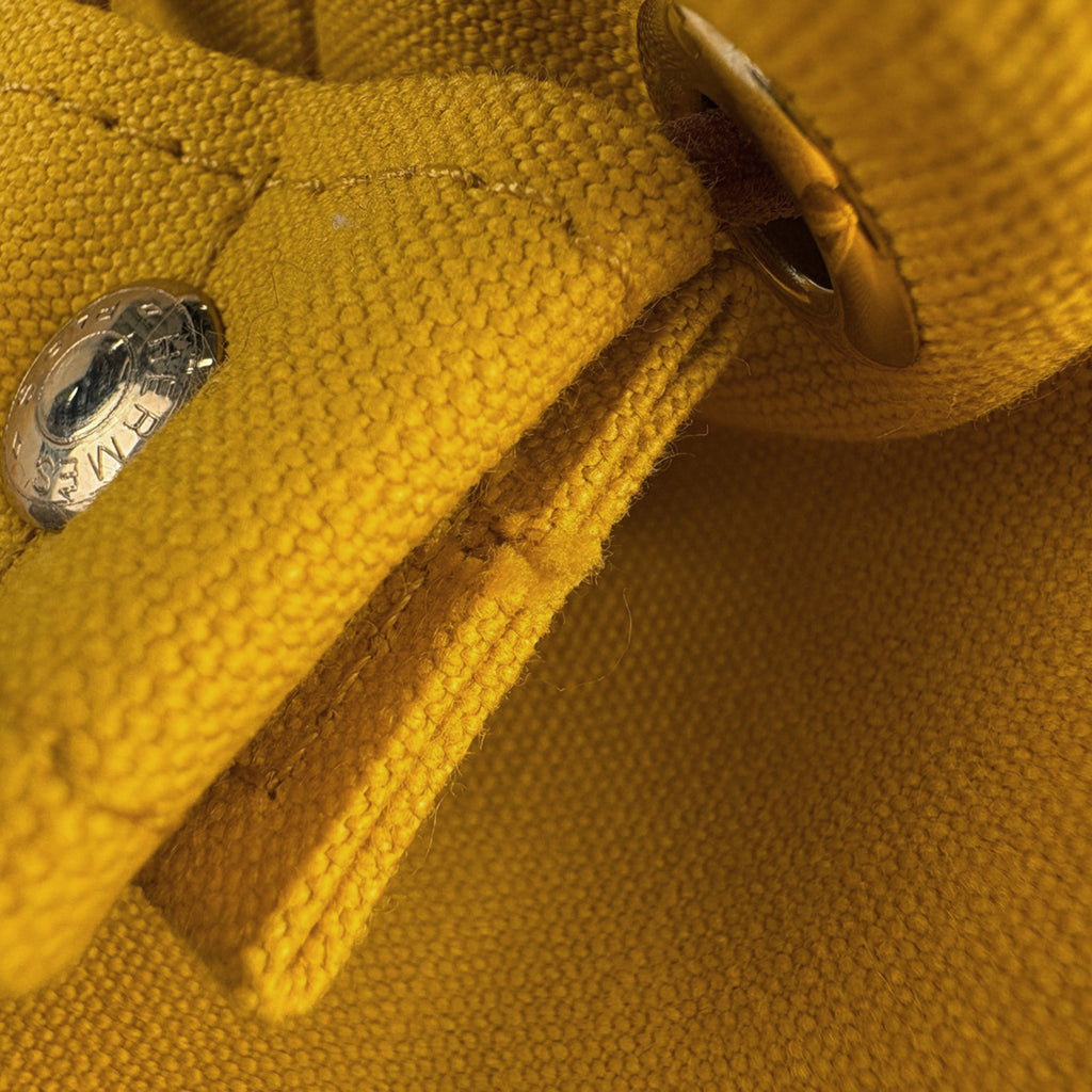 エルメス ポロション ミミル GM 巾着型 Hロゴ リュック ショルダーバッグ キャンバス イエロー レディース 【中古】brbag