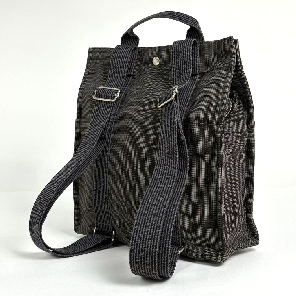 エルメス エールライン アド MM バックパック デイパック Hロゴ リュック ナイロンキャンバス グレー レディース 【中古】brbag
