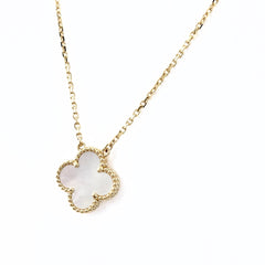 ヴァンクリーフ＆アーペル ヴィンテージアルハンブラ ネックレス YG イエローゴールド シェル ペンダント ネックレス 750 シェル レディース ブランドジュエリー 【中古】brjwl