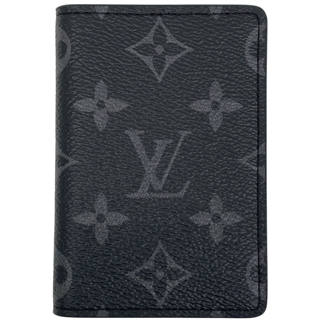 ルイ・ヴィトン オーガナイザー ドゥ ポッシュ 名刺 定期 カードケース モノグラムエクリプス ノワール(ブラック) M61696 メンズ 【中古】brbag