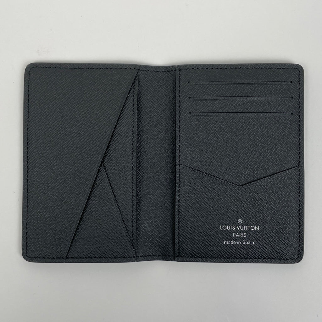 ルイ・ヴィトン オーガナイザー ドゥ ポッシュ 名刺 定期 カードケース モノグラムエクリプス ノワール(ブラック) M61696 メンズ 【中古】brbag