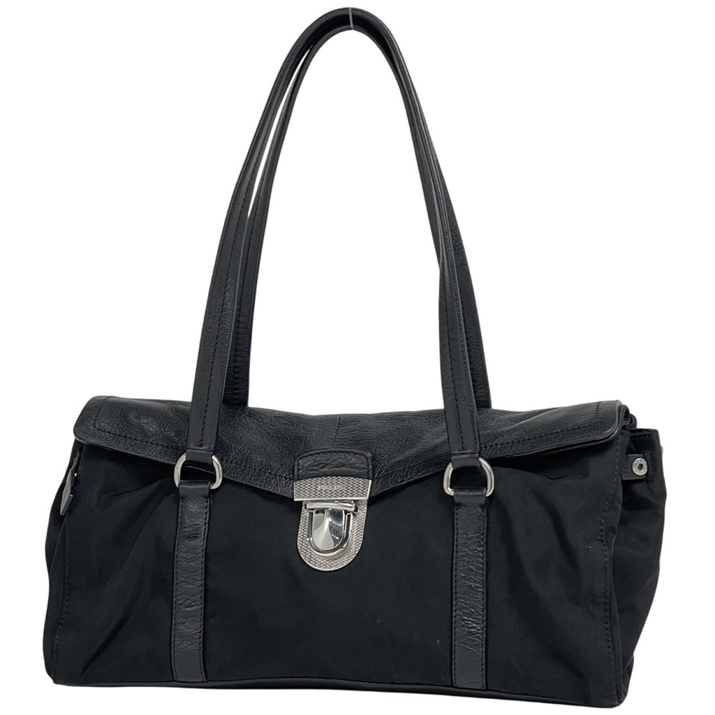プラダ ロゴ ハンドバッグ ショルダーバッグ ハンドバッグ ナイロン ネロ(ブラック) レディース 【中古】brbag