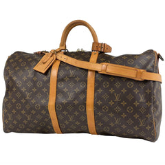 ルイ・ヴィトン キーポル バンドリエール 55 旅行 出張 ボストンバッグ モノグラム ブラウン M41414 レディース 【中古】brbag