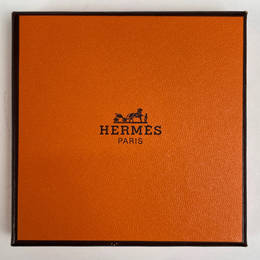 エルメス ジャンボ ブレスレット 腕輪 2連 チョーカー ブレスレット シルバーメッキ レザー ブラウン ブラック レディース 【中古】bracc