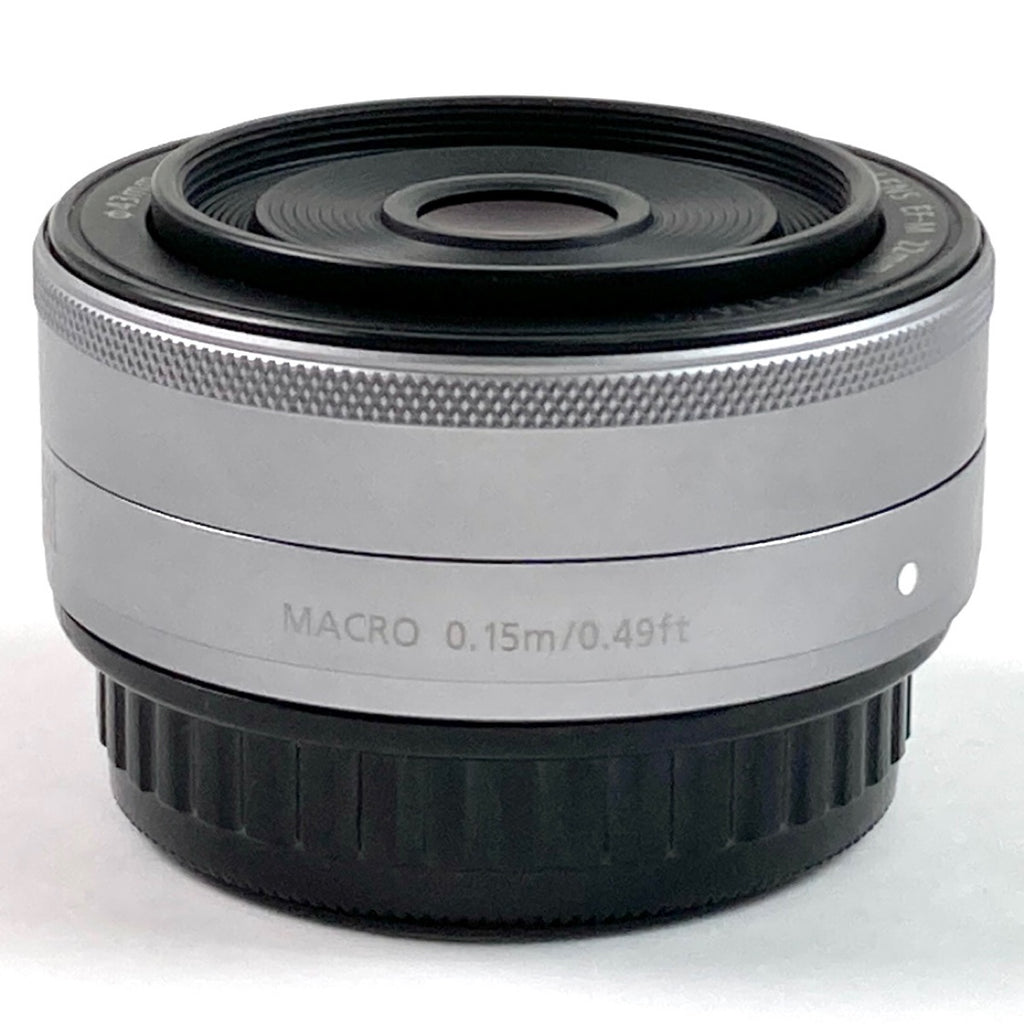 キヤノン Canon EF-M 22mm F2 STM シルバー 一眼カメラ用レンズ（オートフォーカス） 【中古】cambb