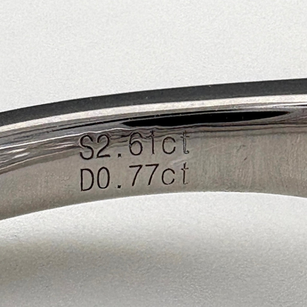 リメイク サファイア デザインリング プラチナ 指輪 メレダイヤ リング 13号 Pt950 サファイア ダイヤモンド レディースnbjwl