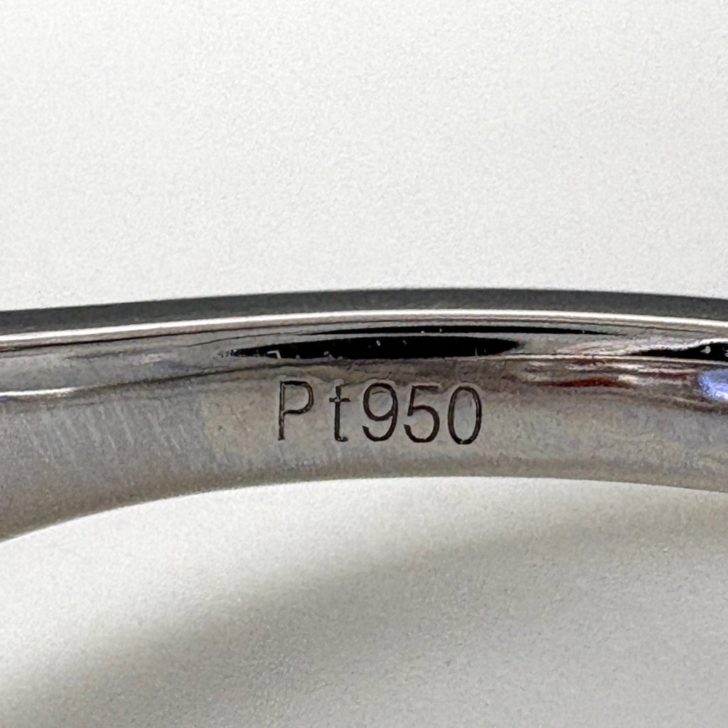 リメイク サファイア デザインリング プラチナ 指輪 メレダイヤ リング 13号 Pt950 サファイア ダイヤモンド レディースnbjwl