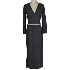 シャネル Vネック ロング ワンピース スカート ウール カシミヤ レディース ブランドアパレル 【中古】brapp