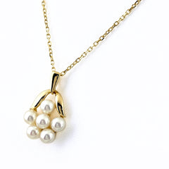 ミキモト パール デザインネックレス YG イエローゴールド 真珠 ネックレス K18 パール レディース ブランドジュエリー 【中古】brjwl