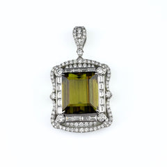 リメイク スフェーン ペンダントトップ プラチナ メレダイヤ ペンダントトップ Pt900 スフェーン ダイヤモンド レディースnbjwl