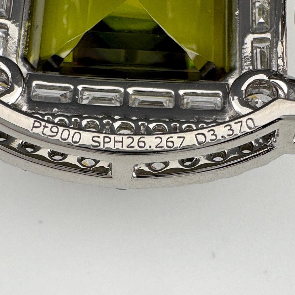 リメイク スフェーン ペンダントトップ プラチナ メレダイヤ ペンダントトップ Pt900 スフェーン ダイヤモンド レディースnbjwl