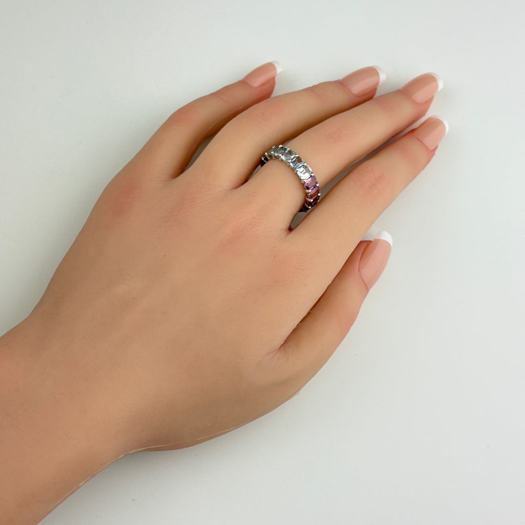 リメイク サファイア デザインリング プラチナ 指輪 リング 14号 Pt950 サファイア レディースnbjwl