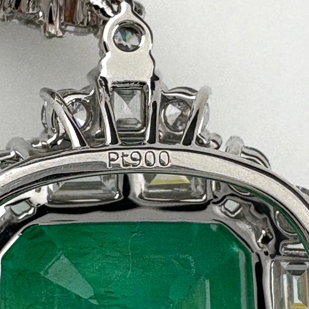 リメイク エメラルド ペンダントトップ プラチナ メレダイヤ ペンダントトップ Pt900 エメラルド ダイヤモンド レディースnbjwl