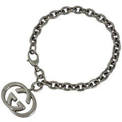 グッチ GGロゴ チェーン ブレスレット インターロッキングG ブレスレット シルバー925 シルバー レディース 【中古】bracc